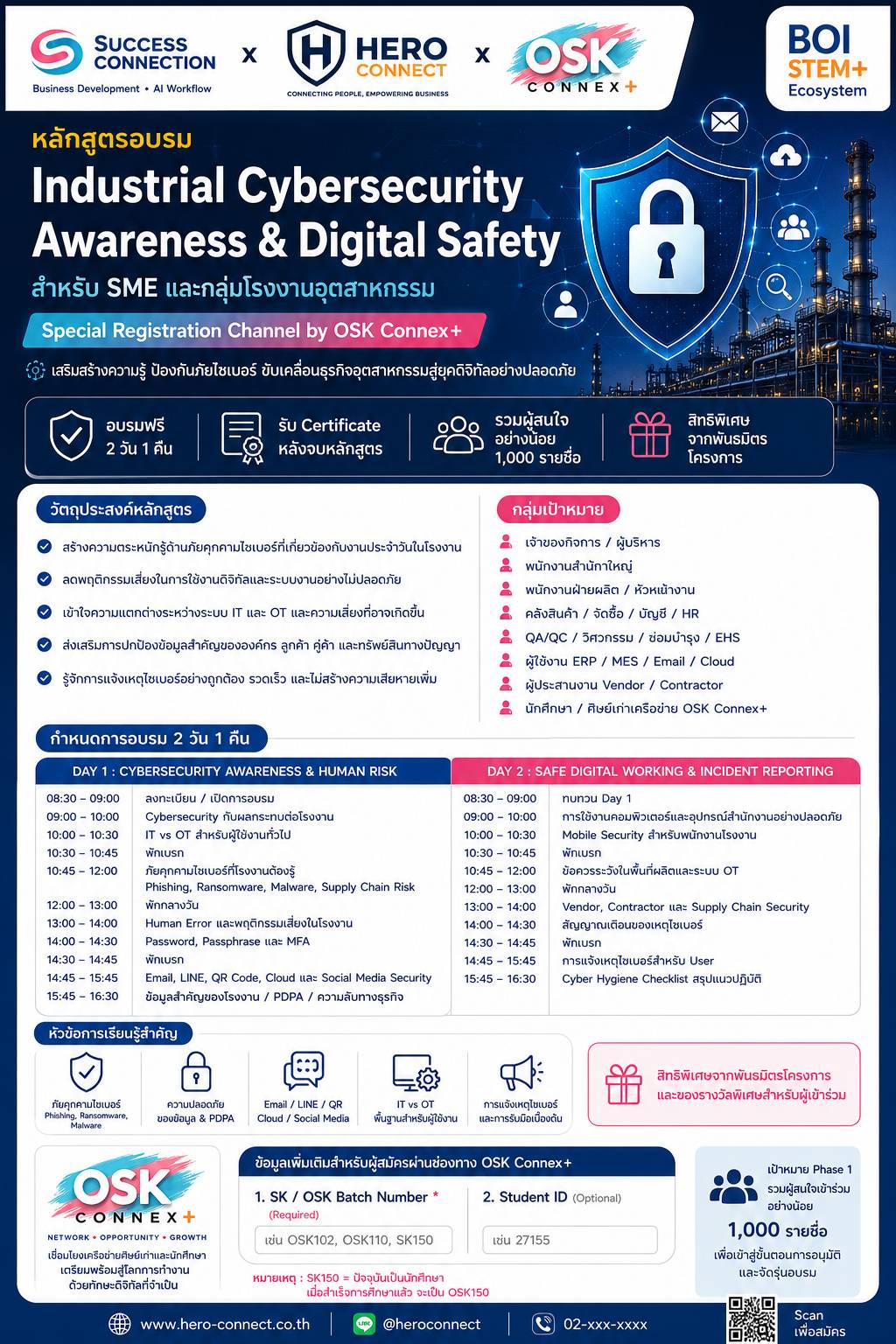 Industrial Cybersecurity Awareness & Digital Safety — OSK Connex+ Brochure